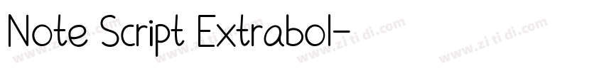Note Script Extrabol字体转换